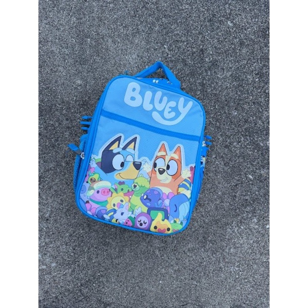 Bluey and Bingo Kids Insulated Lunch Box Blue School Bag with Bottle Pocket